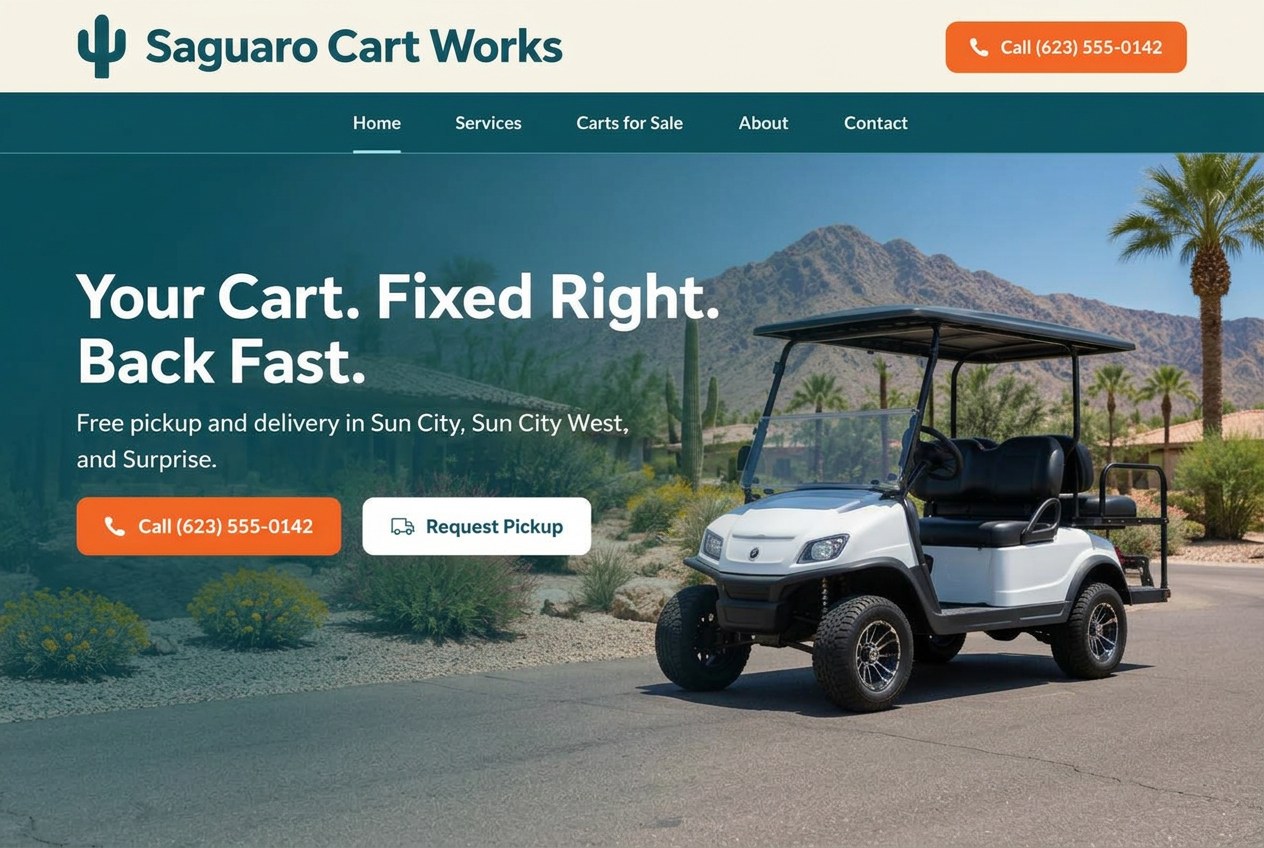 Saguaro Cart Works website